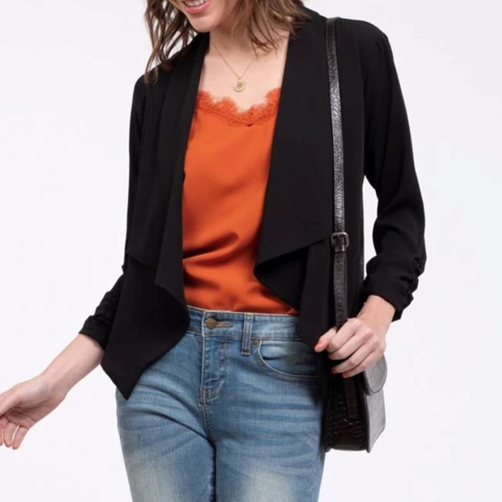 Black Woven Jacket/Blazer NWT
